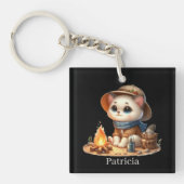 Porte-clés Jote camping ajouter nom kitten (Devant)