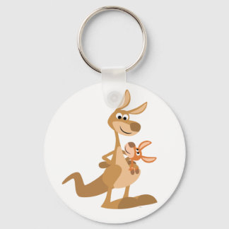 Porte-clés Jote Cartoon Kangaroo maman et Joey Porte - clé