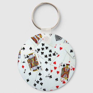 Porte-clés Jouer à des jeux de cartes