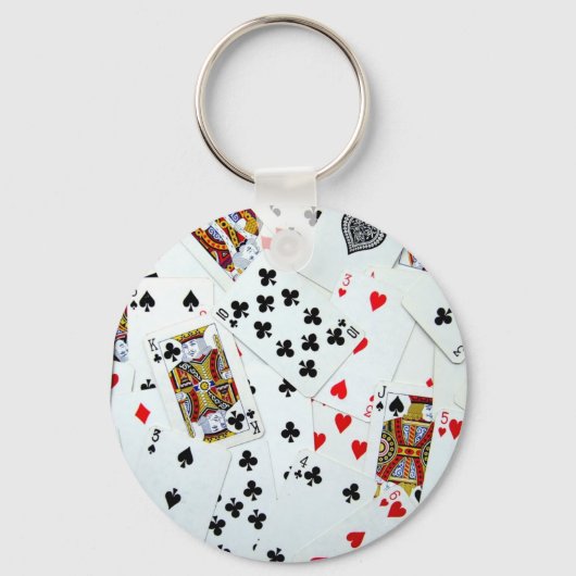 Porte-clés Jouer à des jeux de cartes (Recto)
