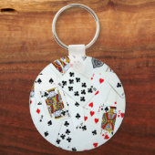 Porte-clés Jouer à des jeux de cartes (Recto)