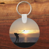 Porte-clés Jouer Au Golf Au Coucher Du Soleil (Recto)