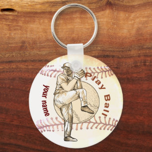 Porte-clés Jouer au Pitcher de Baseball