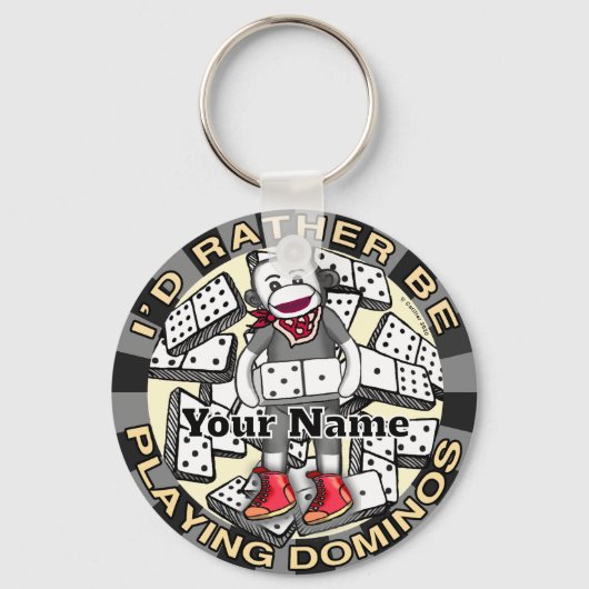 Porte-clés Jouer aux dominos (Recto)