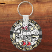 Porte-clés Jouer aux dominos (Recto)