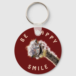 Porte-clés Jouer cadeau Porte - clé Happy Ostrich Smile
