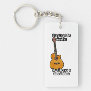 Porte-clés Jouer de la guitare est toujours une bonne idée. r