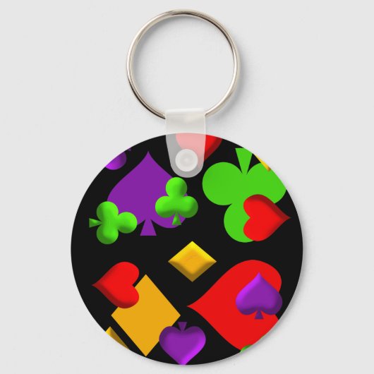 Porte-clés Jouer des cartes Chiffres Conception Motif (Recto)