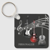 Porte-clés Jouer la guitare (Recto)
