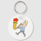Porte-clés Jouer Un Porte - clé Musicien Saxaphone (Recto)