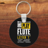 Porte-clés Jouer uniquement de la flute (Recto)