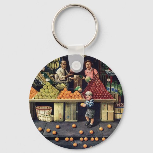 Porte-clés Jouet et oranges (Recto)