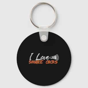 Porte-clés Joueur Badminton Love Game I Love Shuttle S