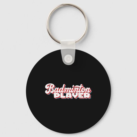 Porte-clés Joueur de Badminton (Recto)