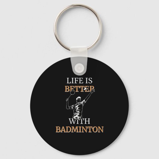 Porte-clés Joueur de Badminton (Recto)