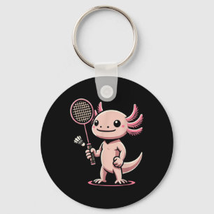 Porte-clés Joueur de badminton axolotl navette sport