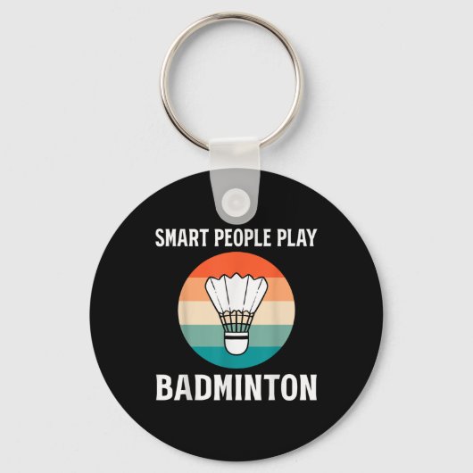 Porte-clés Joueur de badminton de shuttle drôle (Recto)
