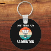 Porte-clés Joueur de badminton de shuttle drôle (Recto)