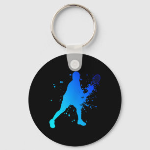 Porte-clés Joueur de badminton de squash de navette