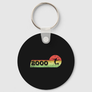Porte-clés Joueur de badminton Vintage 2000 Birthday Shuttle