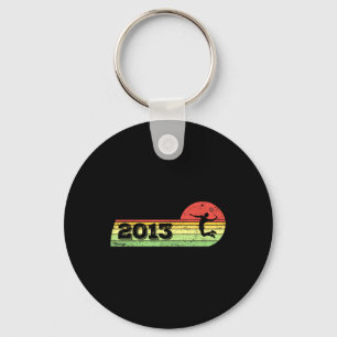 Porte-clés Joueur de badminton Vintage 2013 Birthday Shuttle