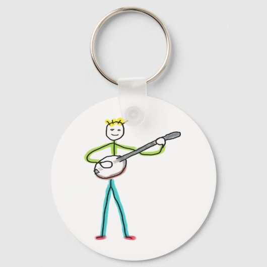 Porte-clés Joueur de banjo bâtonnet (Recto)