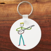 Porte-clés Joueur de banjo bâtonnet (Verso)