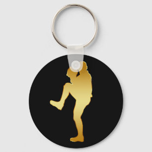 PORTE-CLÉS JOUEUR DE BASEBALL D'OR