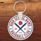Porte-clés Joueur de baseball et entraîneur sport lycée (Recto)