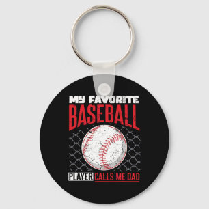 Porte-clés Joueur de baseball favori m'appelle Papa Baseball