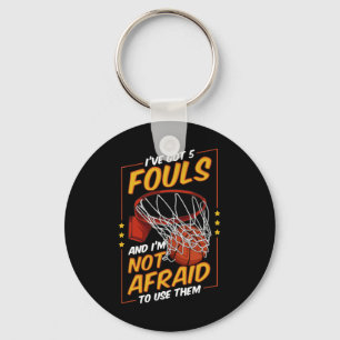 Porte-clés Joueur de basket-ball amusant 5 fautes de défense