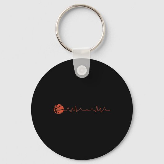 Porte-clés Joueur de basket-ball Heartbeat (Recto)