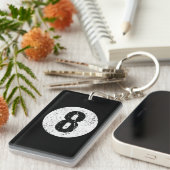 Porte-clés Joueur de Billard de 8 balles défraîchi (Devant droit)