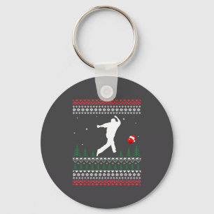 Porte-clés Joueur de bowling mignon chapeau de Père Noël Noël