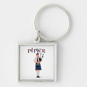 Porte-clés Joueur de cornemuse - Kilt bleu