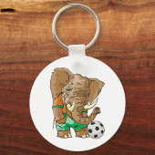 Porte-clés Joueur de football éléphant Funny Sport animal