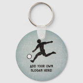 Porte-clés Joueur de football - Footballer Kicks, ajouter son (Recto)