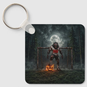 Porte-clés Joueur de football Loup-Garou Halloween Horreur Ar