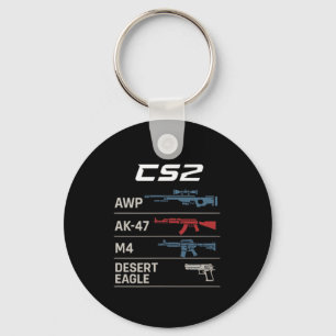 Porte-clés Joueur de Fps Drôle Cs Jeu de Tir à la Première Pe