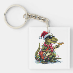 Porte-clés Joueur de guitare Dinosaure Noël