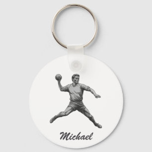 Porte-clés Joueur de handball moderne vintage tendance Person