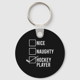 Porte-clés Joueur de hockey Naughty Noël Père Noël