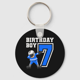 Porte-clés Joueur de hockey sur glace de 7 ans 7e anniversair
