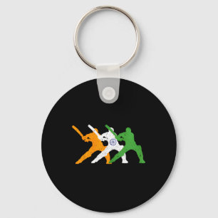 Porte-clés Joueur de l'équipe de cricket indien Fan Tsmen Dra