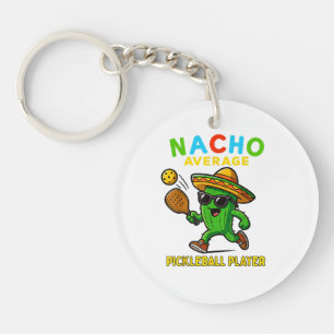 Porte-clés Joueur de pickleball moyen Nacho