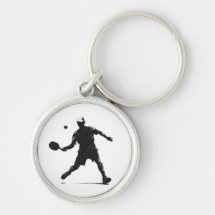 Porte-clés Joueur de Pickleball Silhouette Sport Design