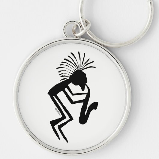 Porte-clés Joueur de saxaphone Kokopelli Petroglyphe (Devant)