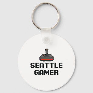 Porte-clés Joueur de Seattle Ville 8 bits