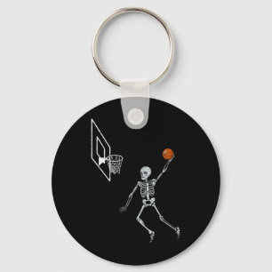 Porte-clés Joueur de squelette vintage faisant un dunk de pan