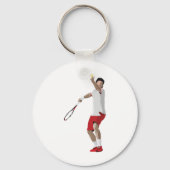 Porte-clés Joueur de tennis en service (Verso)